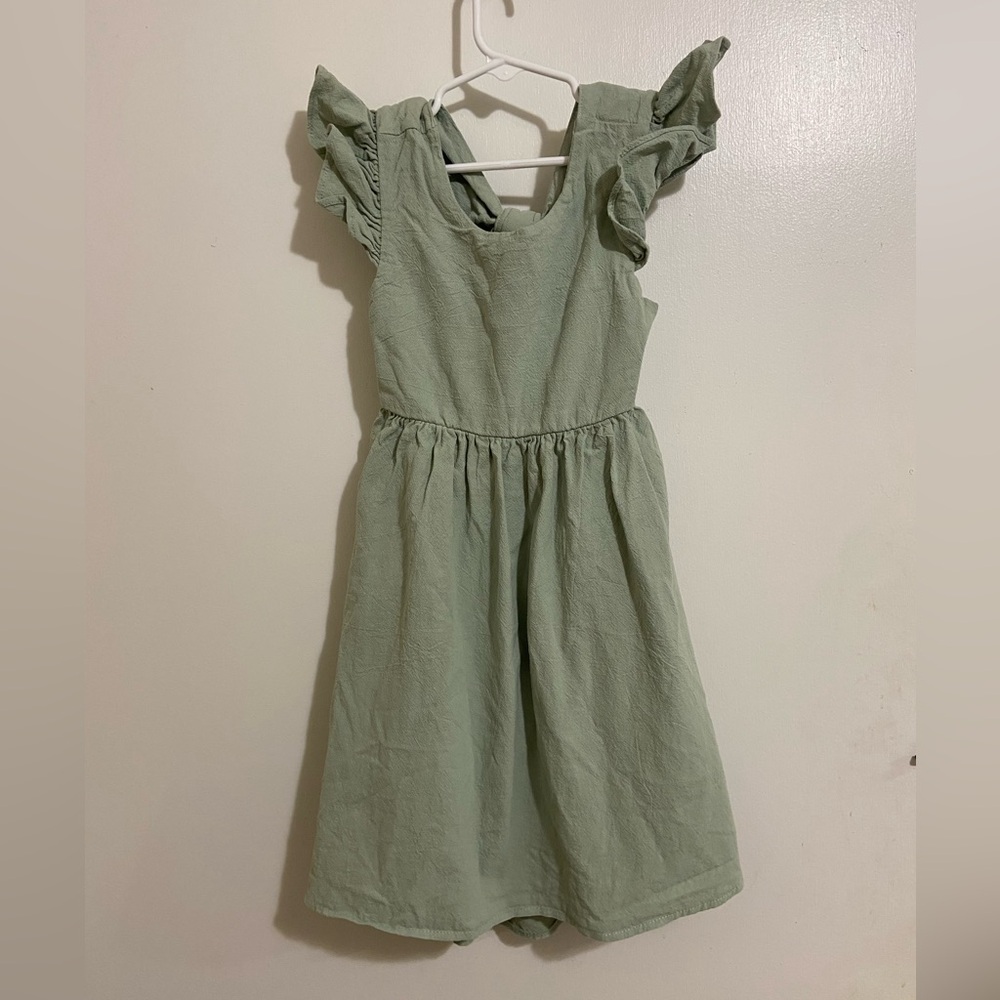 Charming Green Kids Dress